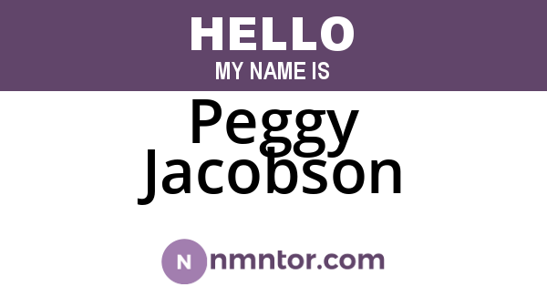 Peggy Jacobson
