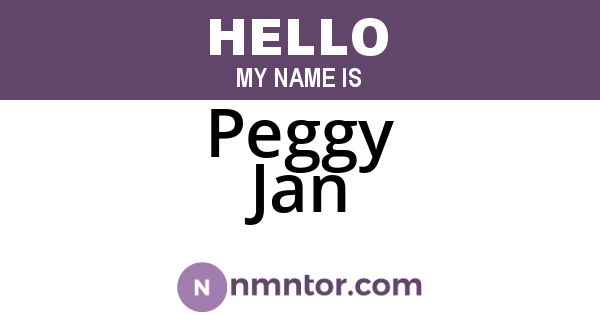 Peggy Jan
