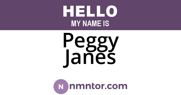 Peggy Janes