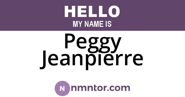 Peggy Jeanpierre
