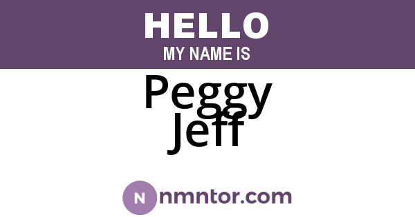 Peggy Jeff