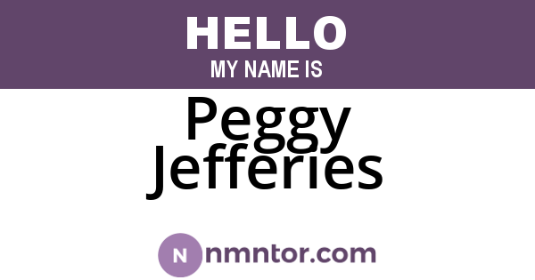 Peggy Jefferies
