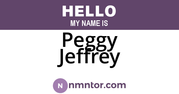 Peggy Jeffrey