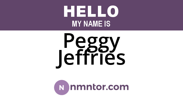 Peggy Jeffries