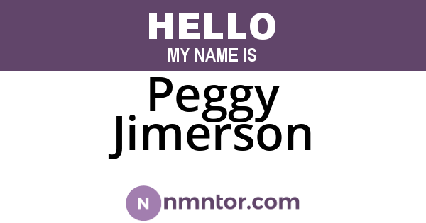 Peggy Jimerson