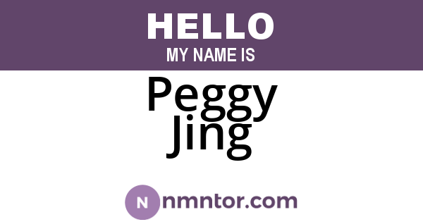Peggy Jing
