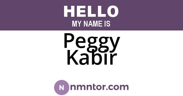 Peggy Kabir