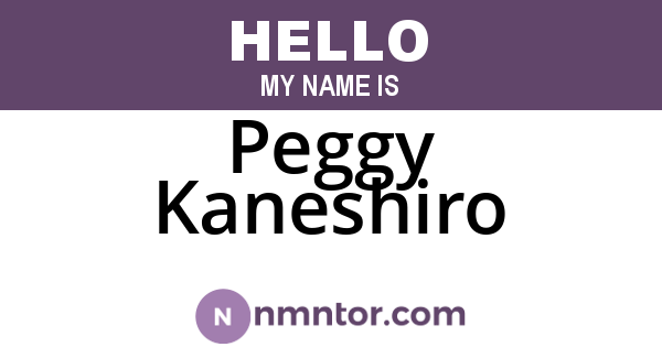 Peggy Kaneshiro