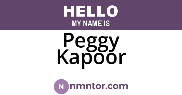Peggy Kapoor