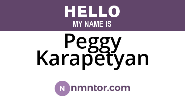 Peggy Karapetyan