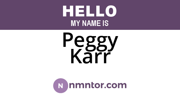 Peggy Karr