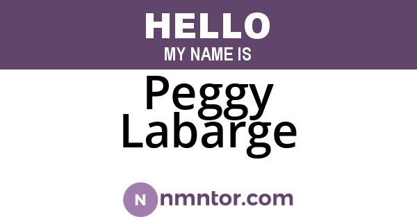 Peggy Labarge