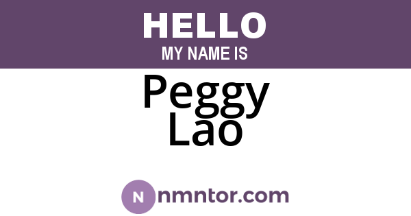 Peggy Lao
