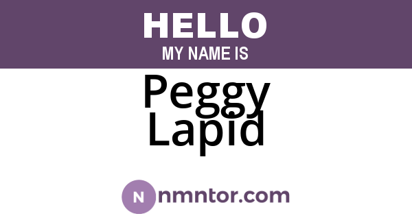 Peggy Lapid