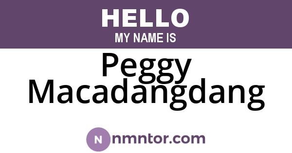 Peggy Macadangdang