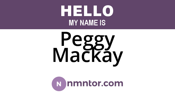 Peggy Mackay
