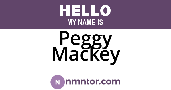 Peggy Mackey