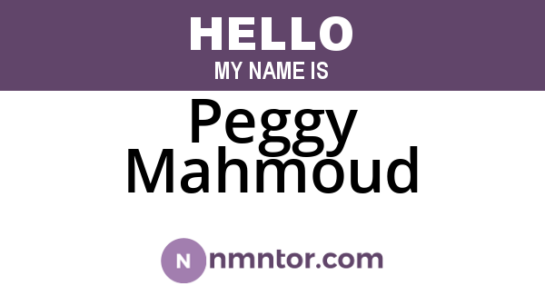 Peggy Mahmoud