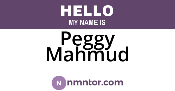 Peggy Mahmud