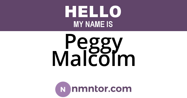 Peggy Malcolm
