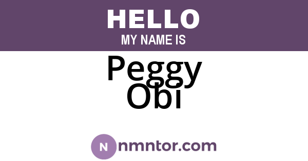 Peggy Obi