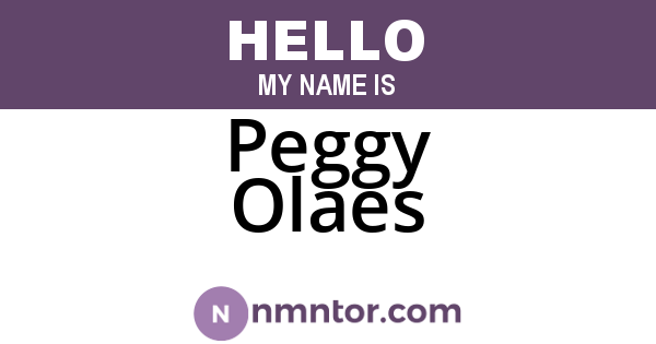 Peggy Olaes