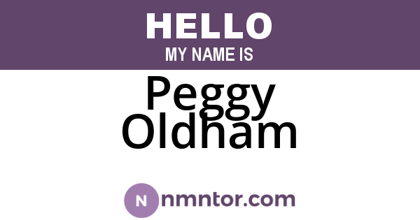 Peggy Oldham