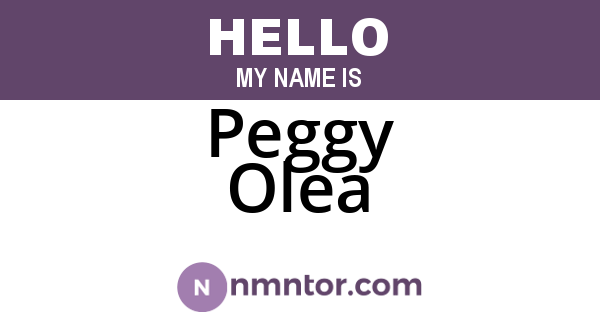 Peggy Olea