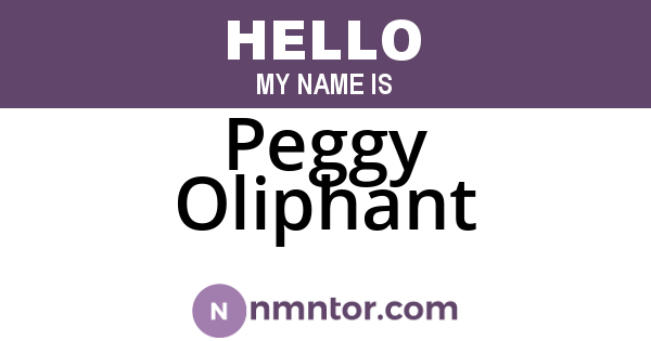 Peggy Oliphant