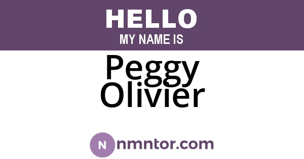 Peggy Olivier