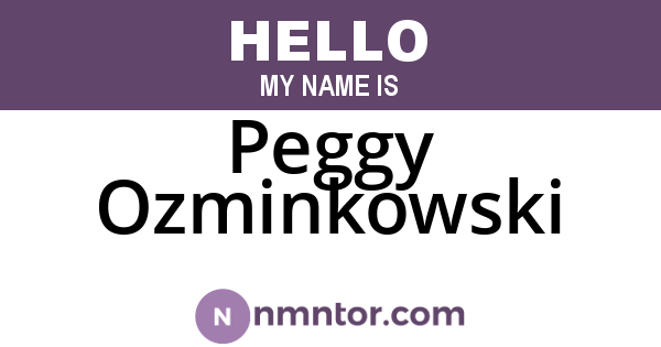 Peggy Ozminkowski