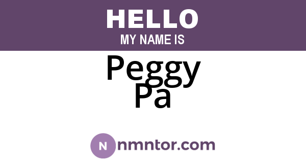 Peggy Pa