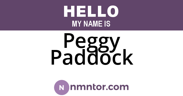 Peggy Paddock