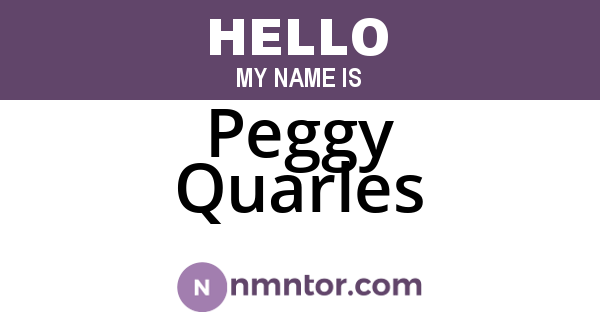 Peggy Quarles