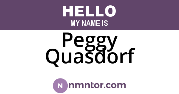 Peggy Quasdorf