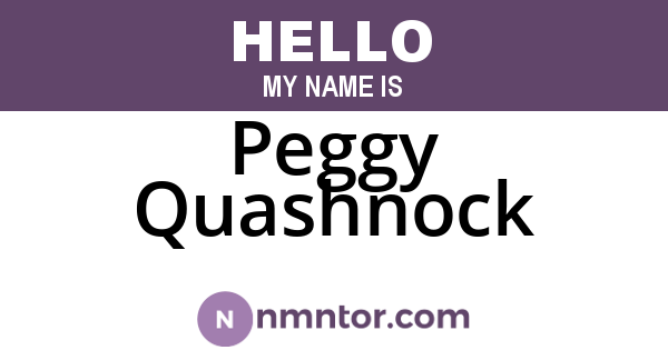 Peggy Quashnock