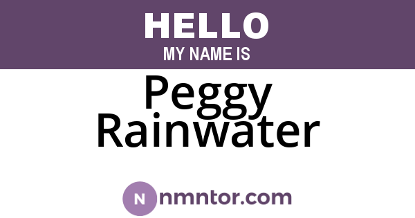 Peggy Rainwater