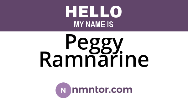 Peggy Ramnarine