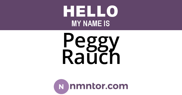Peggy Rauch