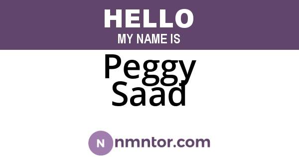 Peggy Saad