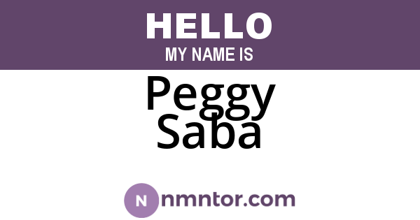 Peggy Saba