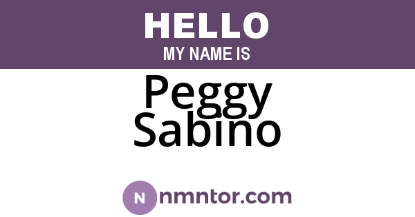 Peggy Sabino