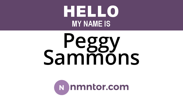 Peggy Sammons