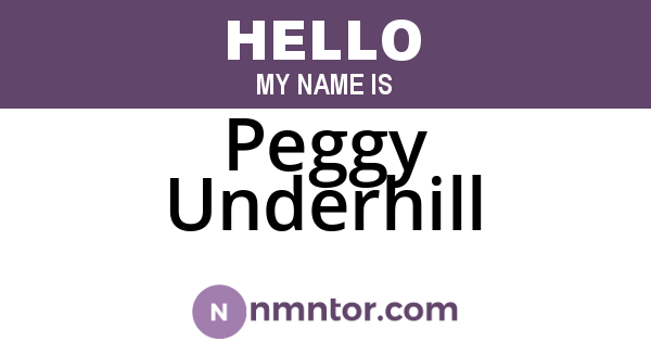 Peggy Underhill