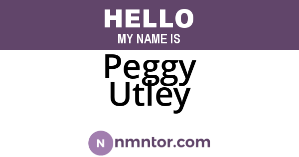 Peggy Utley