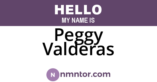 Peggy Valderas
