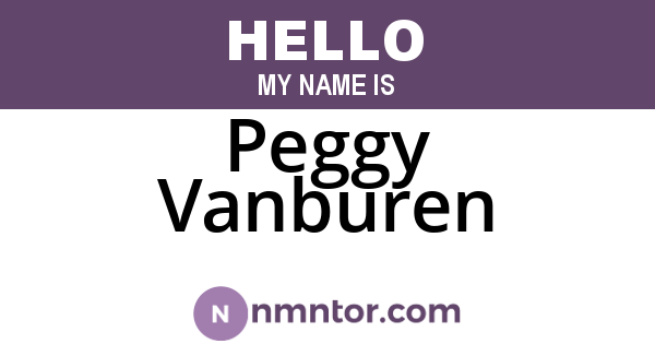 Peggy Vanburen