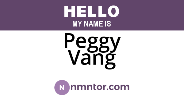 Peggy Vang