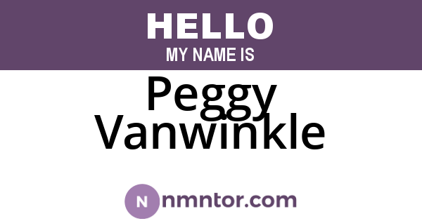 Peggy Vanwinkle