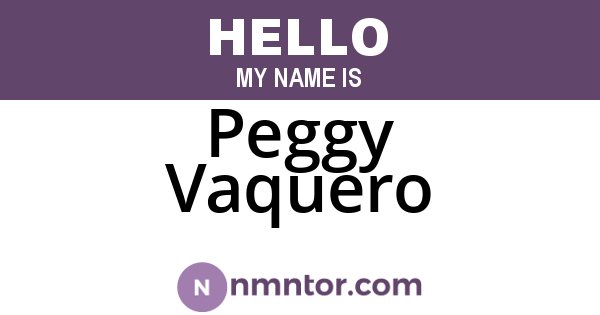 Peggy Vaquero